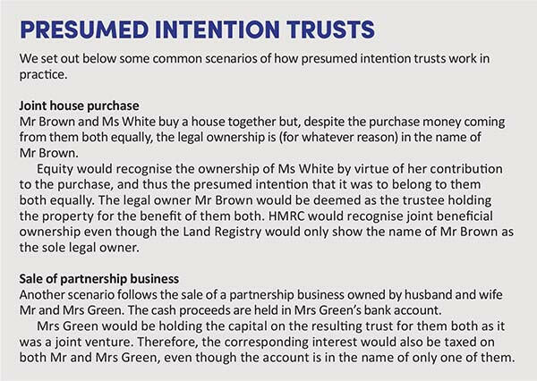 PRESUMED INTENTION TRUSTS