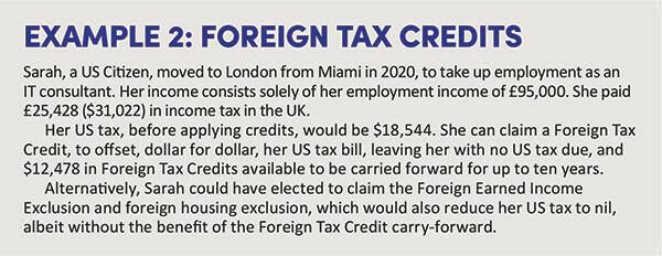 Example 2: Foreign Tax Credits