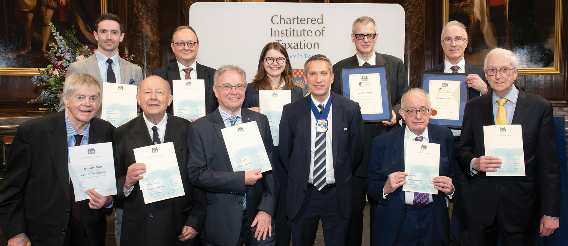 The 50 and 60 year members and new Fellows