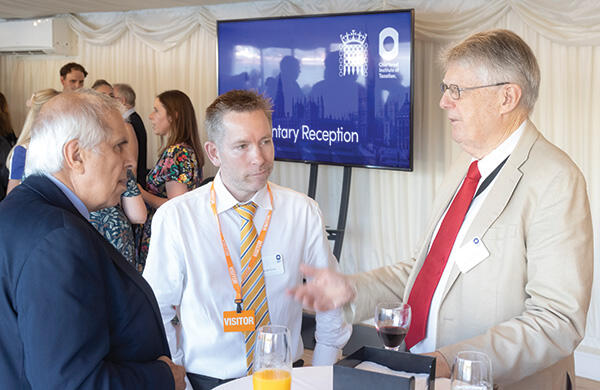 Lord Sikka, CIOT Head of External Relations George Crozier and Lord Davies of Brixton