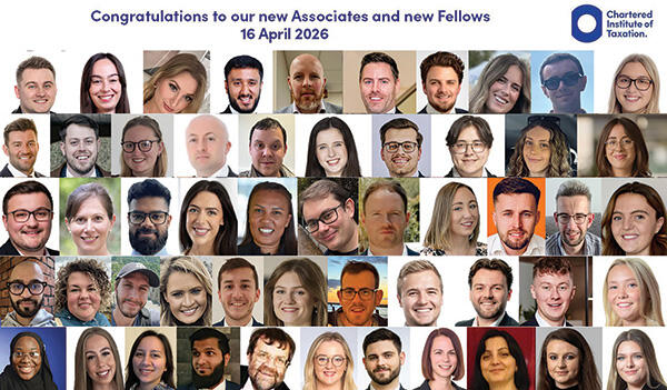 New Chartered Tax Advisers at the afternoon Admission Ceremony