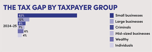 THE TAX GAP BY TAXPAYER GROUP