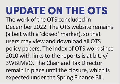 Update on the OTS